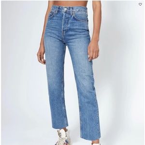 RE/DONE High Rise Stove Pipe Jeans